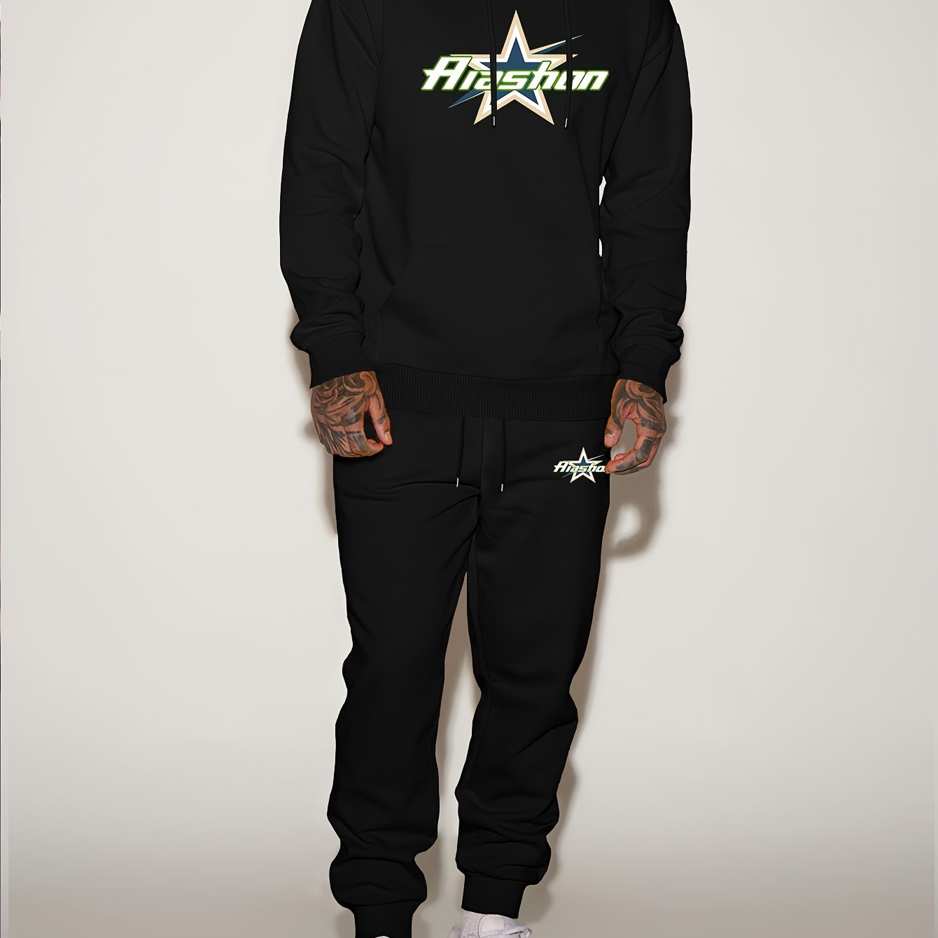 Outdoor Sport Hoodie - طقم رجالي عصري مكون من قطعتين: