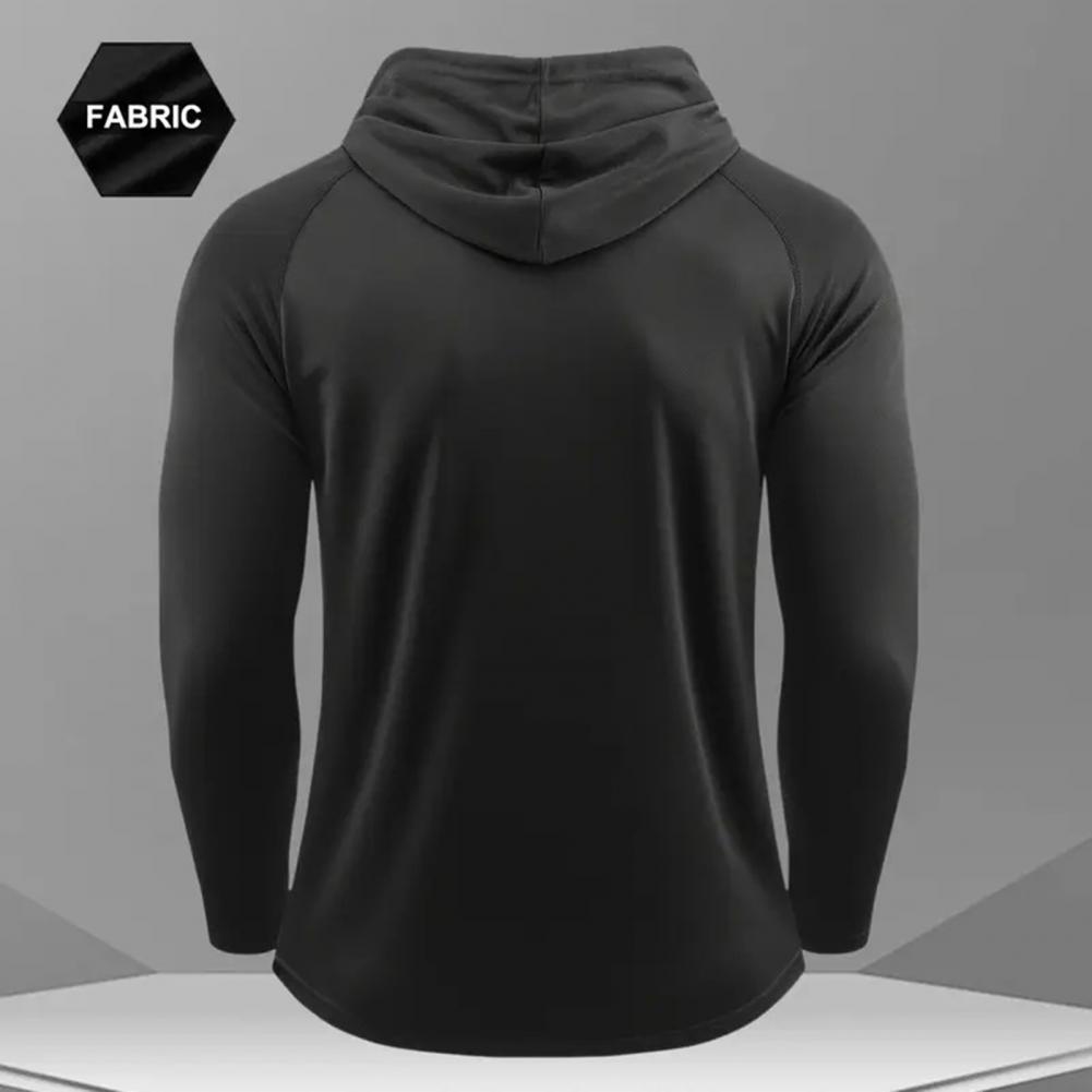 Outdoor Sport Hoodie - تي شيرت رجالي بقلنسوة بأكمام طويلة